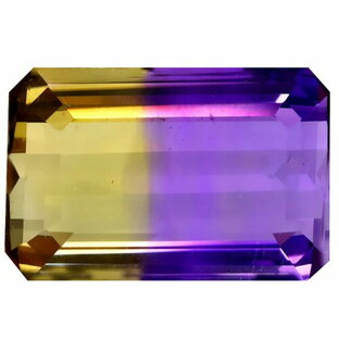 アメトリン ルースストーン 8.06 ct OCTAGON CUT (15 X 10 MM) UNHEATED/UNTREATED NATURAL AMETRINE LOOSE LOOSE GEMSTONEの画像