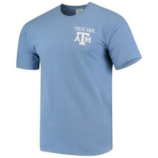 イメージワン Tシャツ メンズ Texas A&M Aggies Flag Flag Local Comfort Color TShirt Blueの画像