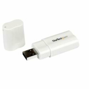 StarTech.com USBアダプター オーディオアダプター/USB-A/2x 3極ミニ/コンパクト/ホワイト(ICUSBAUDIO) 目安在庫=△の画像