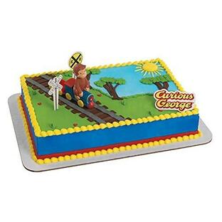Curious George Train Cake Decorating Topper Kit by Cake Decorating T 並行輸入の画像