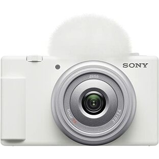 ソニー(SONY) コンパクトデジタルカメラ VLOGCAM Vlog用カメラ ZV-1F ボディ ウィンドスクリーン付属 20mm F2.0 単焦点レンズ ホワイト ZV-1F Wの画像