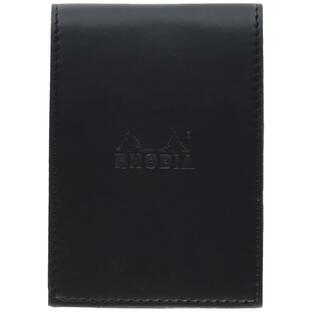 RHODIA(ロディア) カバー付き メモ帳 No.11(A7) エピュレ ブラック(ブロックロディア No.11 オレンジ入り/80枚 5mm方眼)の画像