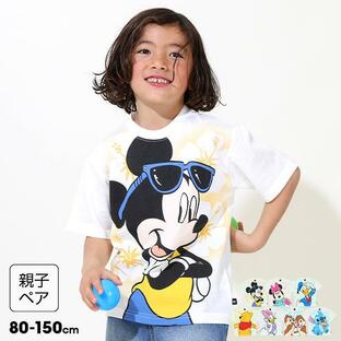 子供服 Tシャツ 親子お揃い ディズニー スプレーペイント 9465K キッズ 男の子 女の子 DISNEY ベビードール BABYDOLLの画像