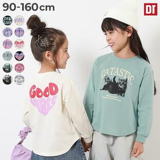 長袖tシャツ キッズ ロンt 子供服 女の子 綿100％ デビラボ ガールズ プリント ベビー トップス デビロック devirockの画像