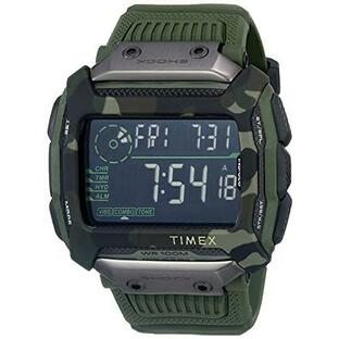 Timex メンズ コマンドショック 54mm クォーツ 樹脂ストラップ グリーン 24 カジュアルウォッチ モデル:TW5M2040の画像