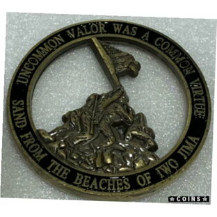 【極美品/品質保証書付】 アンティークコイン コイン 金貨 銀貨 [送料無料] * US Marine Corps Memorial Military Challenge Coin From The Sands Of Iwo Jimaの画像