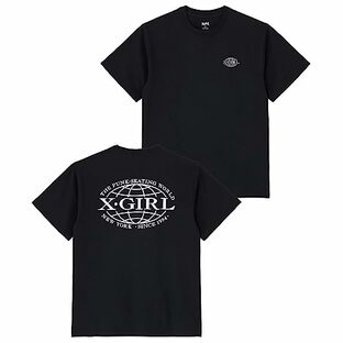 [エックスガール] Tシャツ WORLD LOGO S/S TEE レディース BLACKの画像
