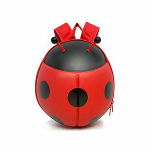[HAPPYKIDS] てんとう虫子供用リュック 防水 軽量 遠足バッグす 大容量 幼児用カバン 贈り物 3~6歳(赤い色)の画像