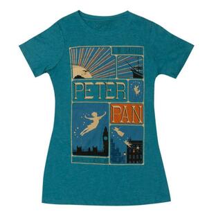 [Out of Print] J. M. Barrie / Peter Pan (MinaLima) Womens Tee (Teal) - ジェームス・マシュー・ バリー / ピーター・パン Tシャツの画像