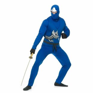 青 忍者 大人 アベンジャーズ シリーズ II コスチューム ハロウィン 衣装 ニンジャ Ninja Avengers Series コスプレの画像
