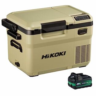 HiKOKI(ハイコーキ) 14.4/18V コードレス 冷温庫 UL18DD 10.5L コンパクト 3電源対応 コンプレッサ式 -18℃~60℃ 17段階温度設定 USB-A USB-C端子搭載 ACアダプタ 車載用DCコード 蓄電池1個付き サンドベージュ UL18DD(XMBZ)の画像