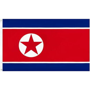 国旗 90x150cm ハトメ式 応援グッズ 運動( 北朝鮮)の画像