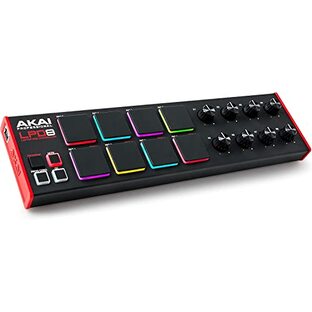 Akai Professional(アカイプロ) USB MIDIパッドコントローラー MPCドラムパッドx 8 アサイナブル・ノブ x 8搭載 音楽制作ソフトウェア付属 Mac/Win PC対応 LPD8 ブラックの画像