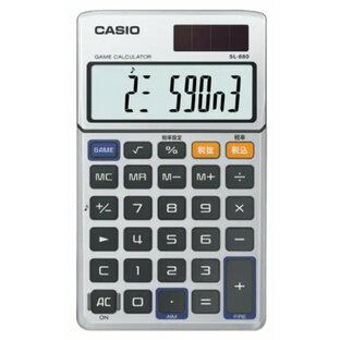 【ゆうパケットで送料無料】CASIO カシオ SL-880 ゲーム電卓 特殊機能電卓 手帳タイプ 電卓 グリーン購入法適合電卓の画像