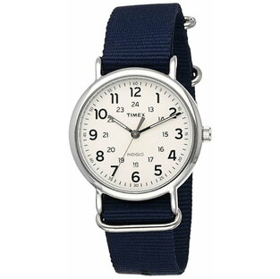 Timex メンズ TW2T29200 Weekender 40mm Blue/Cream Nylon Slip-Thru Strap Watch タイメックス腕時計 並行輸入品の画像