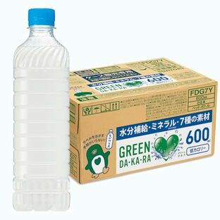 サントリー グリーンダカラ ラベルレス スポーツドリンク ペットボトル (冷凍兼用) (熱中症対策) 600ml ×24本の画像