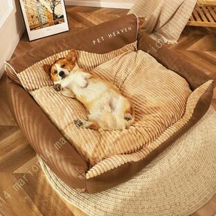 猫ベッド 犬用ベッド ふわふわペットベッド クッション ペットマットレス 猫の家 暖かで柔らかい 防寒 冷房対策 暖かい 洗えるペットマット ぐっすり眠るの画像