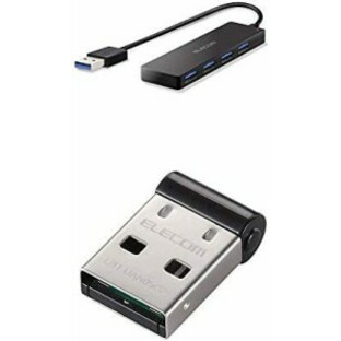 エレコム 4ポートUSB3.0ハブ U3H-FC02BBK & エレコム Bluetooth(R) USBアダプター(Class2) LBT-UAN05C2 セットの画像