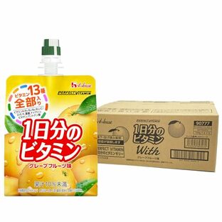 【Amazon.co.jp 限定】ハウスウェルネスフーズ PERFECT VITAMIN 1日分のビタミンゼリー グレープフルーツ味 With 180g×24袋の画像