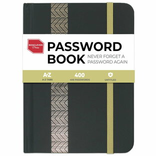Boxclever プレスパスワードブック もうパスワードを忘れることはありません！ タイトルなしパスワードキーパーブック インターネットの詳細を安全に保つ パスワードブック アルファベット順タブ付き 自宅やオフィス用-6x4.5インチの画像
