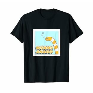 ニシキアナゴ（水槽）【どうぶつフレンズ】チンアナゴ 魚 水族館の生き物 かわいい 面白 動物 イラスト Tシャツの画像
