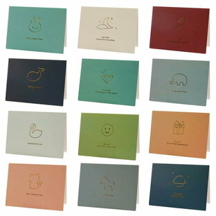 メッセージカード 感謝カード ミニサイズ グリーティングカード 挨拶カード 封筒6色 シーリングワックス シール4色 アンティーク風の画像
