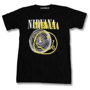ニルバーナ tシャツ Nirvana ニルヴァーナ バンドTシャツ スマイル ニコちゃん ロックT バンドT バンT ロゴT ROCKの画像