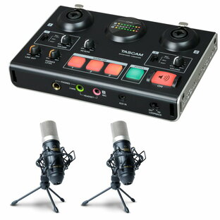 《在庫あり 即納可能》 TASCAM タスカム US-42B ボ－カルエフェクト 装備した インターフェース + MPM1000J x2 コンデンサーマイクの画像