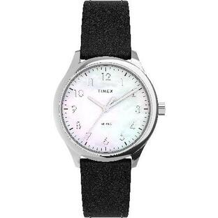 Timex レディース イージーリーダーウォッチ, ブラック/シルバートーン/マザーオブパール/32mm, 32MM, 読みやすい腕時計。, TW2W159009Jの画像