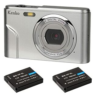 【Amazon.co.jp限定】ケンコー Kenko コンパクトデジタルカメラ KC-03TYST バッテリー2個セット 有効画素数800万画素 デジタルズーム4倍 1080p動画撮影 144091の画像