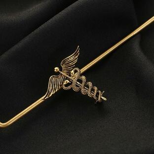 angel メンズエンジェルウイングスーツブローチバッジピンカラーラペルコサージュアンティークゴールドの画像