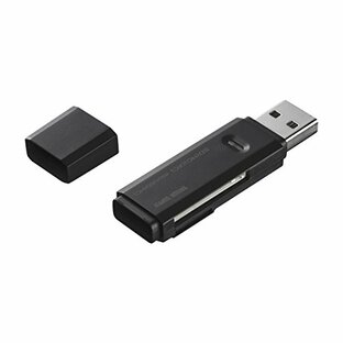 サンワサプライ USB2.0 カードリーダー(SDメモリーカード/ microSDカードスロット搭載) ブラック ADR-MSDU2BKの画像