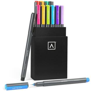 ARTEZA マイクロライン インクペン 12本セット カラフル サイズ01 (0.25mm) ファインライナー アーカイブインク 速乾 にじみ防止の画像