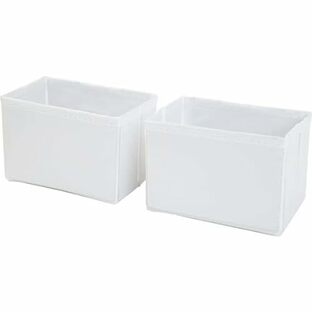 【ニトリ】NITORI カラボにぴったり収納ボックス 引出し整理ボックス ポーリーM 2個セット ホワイト 8401018の画像