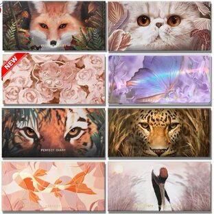 アイシャドウパレット 高発色 メイクパレット 赤狐 猫 虎 蝶 鯉 豚 鶴 豹 ピギー 12色の画像