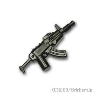 レゴ カスタムパーツ アサルトライフル AK-74u：ブラック | lego 互換 ミニフィギュア 人形 ミリタリー 武器 銃 ライフルの画像