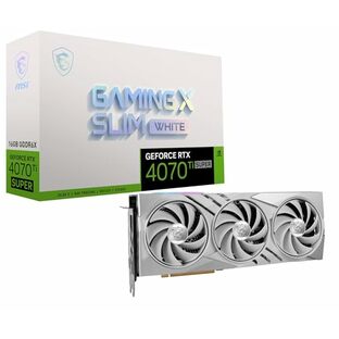 MSI GeForce RTX 4070Ti SUPER 16G GAMING X SLIM WHITE PCIe4.0 約3スロット厚・3ファン搭載 グラフィックスカード ホワイトモデル VD8727の画像