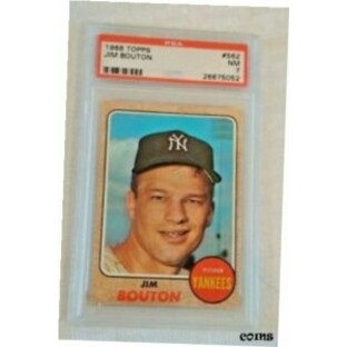 【品質保証書付】 トレーディングカード Vintage 1968 Topps Baseball Card #562 JIM BOUTON Yankees PSA GRADED 7 NRMTの画像