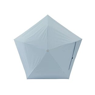 アンベル【Amvel】完全遮光生地使用！超軽量130グラムの折りたたみ晴雨兼用傘 HEATBLOCK pentagon（ヒートブロックペンタゴン）ブルーグレーの画像
