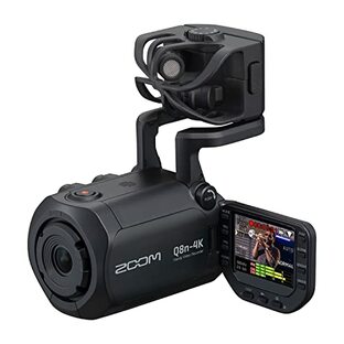 ZOOM ズーム 4K画質ハンディビデオレコーダー 最高24bit／96kHz動画撮影 ２本のマイクを接続可能 ライブ配信 動画撮影 2021年発売【メーカー延長保証3年付】 Q8n-4K 黒の画像