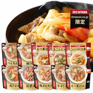 【Amazon.co.jp限定】アイリスオーヤマ レトルト食品 惣菜 10種10食 セット 詰め合わせ 常温保存 保存食 和食の画像