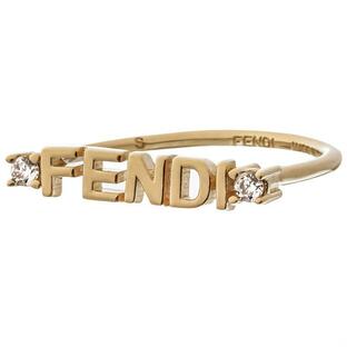 FENDI フェンディ リング ホワイトクリスタル レタリング 指輪 6DM F089U 8AH393の画像