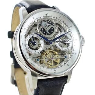 1本限り 電池交換不要 自動巻き時計 腕時計 インガーソル インガソール 時計 スケルトン レザー腕時計 誕生日 プレゼント 父の日の画像