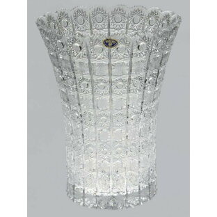 ボヘミアクリスタル 花瓶 35cm 最高級 クリスタルガラス 花束 ドライフラワー プロポーズ お祝い 記念日 インテリア ホテル マンション エントランス 輝く ヨーロッパ製 ヨーロッパ雑貨 おしゃれ 綺麗 美しい かわいい おすすめ フラワーベース 高級 500PK 6-5-500/14の画像