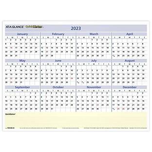 AT-A-GLANCE 2023年 消去可能カレンダー ホワイトボード クイックノート 16インチ x 12インチ Mサイズ リバーシブル 月間/年間の画像