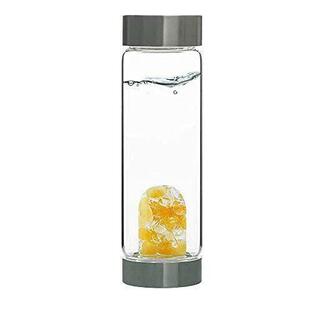 VitaJuwel ボトル Gempodクリスタル付き 原石を溶着させたボヘミアングラス GemWaterガラスボトル -飲料水を引き立てます。 TWの画像