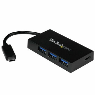 USB-C接続4ポートUSB 3.0ハブ USB A 3ポート USB-C 1ポート搭載HUB USB 3.1 Gen 1対応 Type-Cコネクタ使用 5Gbps 送料無料 スターテック Startech 2年保証の画像