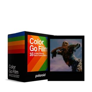 Polaroid(ポラロイド) インスタントフィルム Polaroid Go film double pack - Black Frame Edition カラーフィルム 16枚入り フレームカラー黒 (6211)の画像