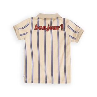 CarlijnQ カーラインク Stripes blue - polo t-shirt wt embroidery ポロシャツ タオル地 Tシャツ ストライプ kids キッズ 海外ブランド オランダ ヨーロッパ 10の画像