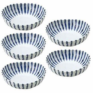 テーブルウェアイースト 染付け ダミ十草 4.5寸鉢 （アウトレット込み） 5個セット 小鉢 ボウル 和食器の画像